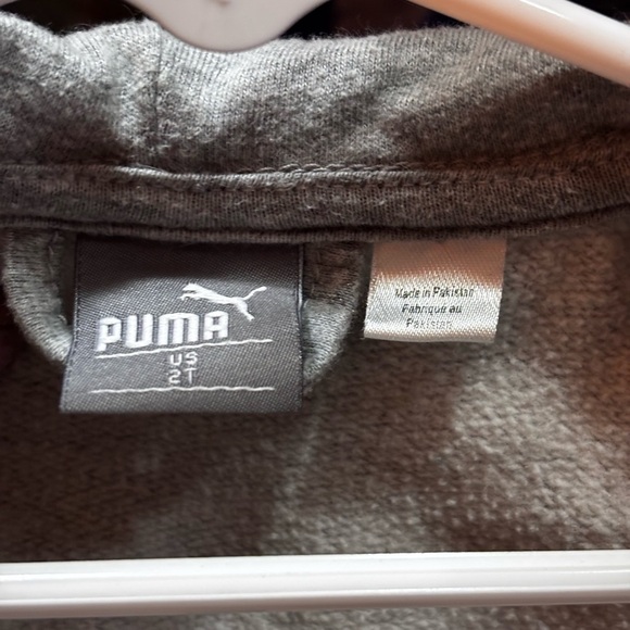 Puma Gray and Blue Zip-Up Hoodie with Graphic Detail - Picture 3 of 5